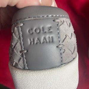 Cole Haan Grandpro Spectator Womens Size 7B Gray Suede Slip On Shoes